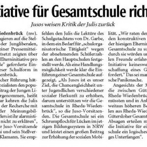 Jusos pro Gesamtschule